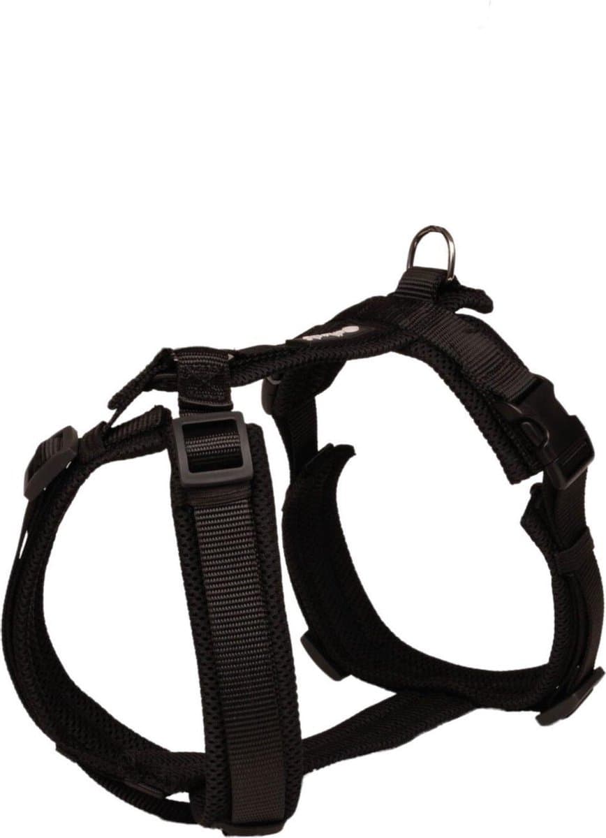 Petlando Y-Tuig Mesh Zwart - Hondenharnas - S 34-62/44-60 Cm