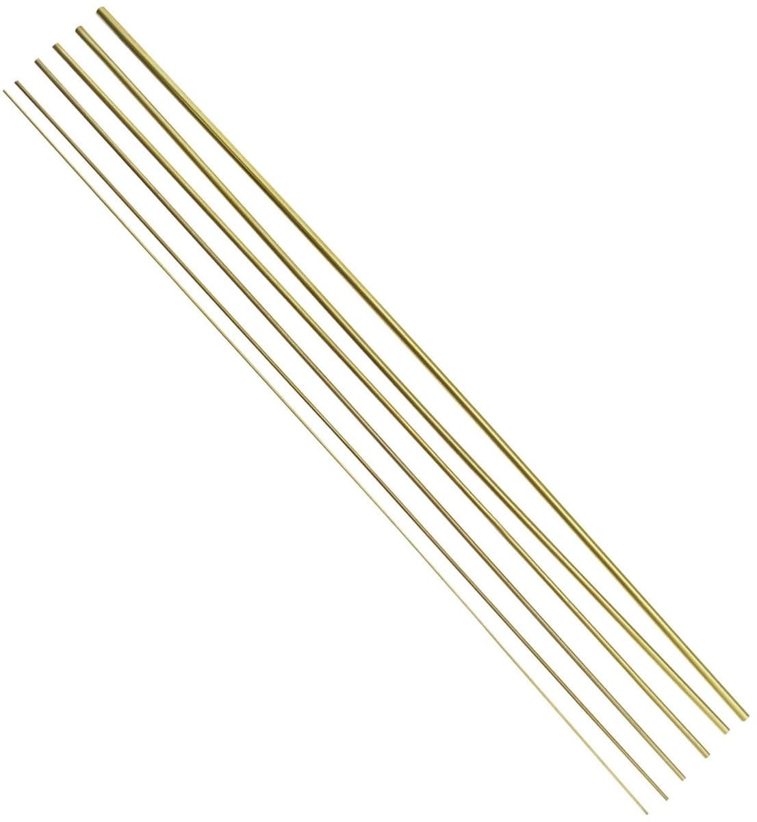 Byshayne- Messing Buis 6 Stuks - Buitendiameter 1/1,5/2/2,5/3/3,5 mm - Wanddikte 0,2 mm - Lengte 300 mm - Duurzaam Materiaal - Messing Buizen