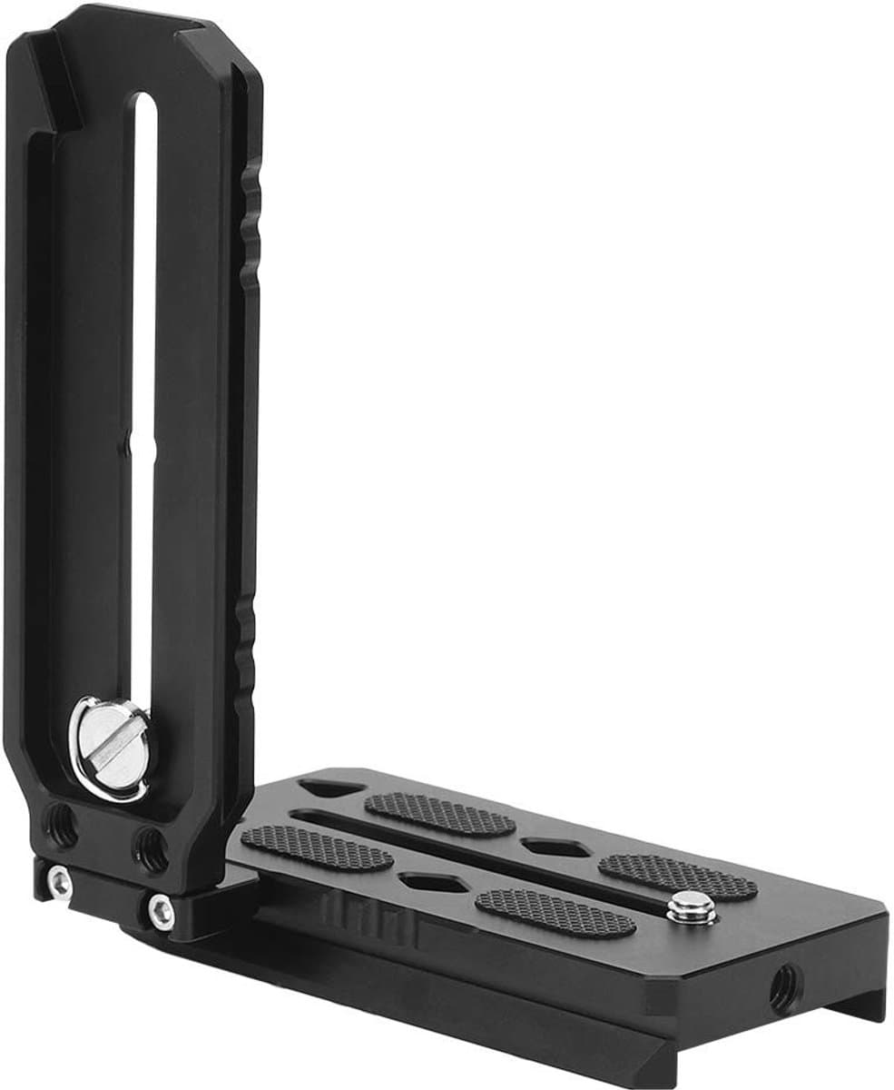 Dailygoods- Snelkoppelingsplaat voor DSLR-camera - Stabilisator Verticaal Schietbord - Legering - 1/4 inch Schroef - Zwart - Gewicht 201 g - Camera Statief
