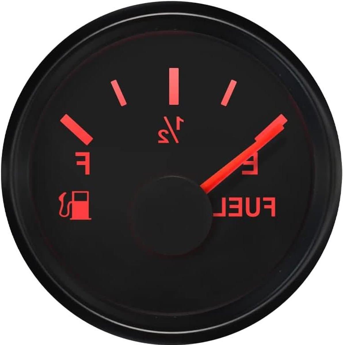 Brandstofniveau Indicator - Brandstofmeter Scheepsmeter - Voertuig Monitoring - Verstelbaar Signaal IP67 - 52 mm - Zwart