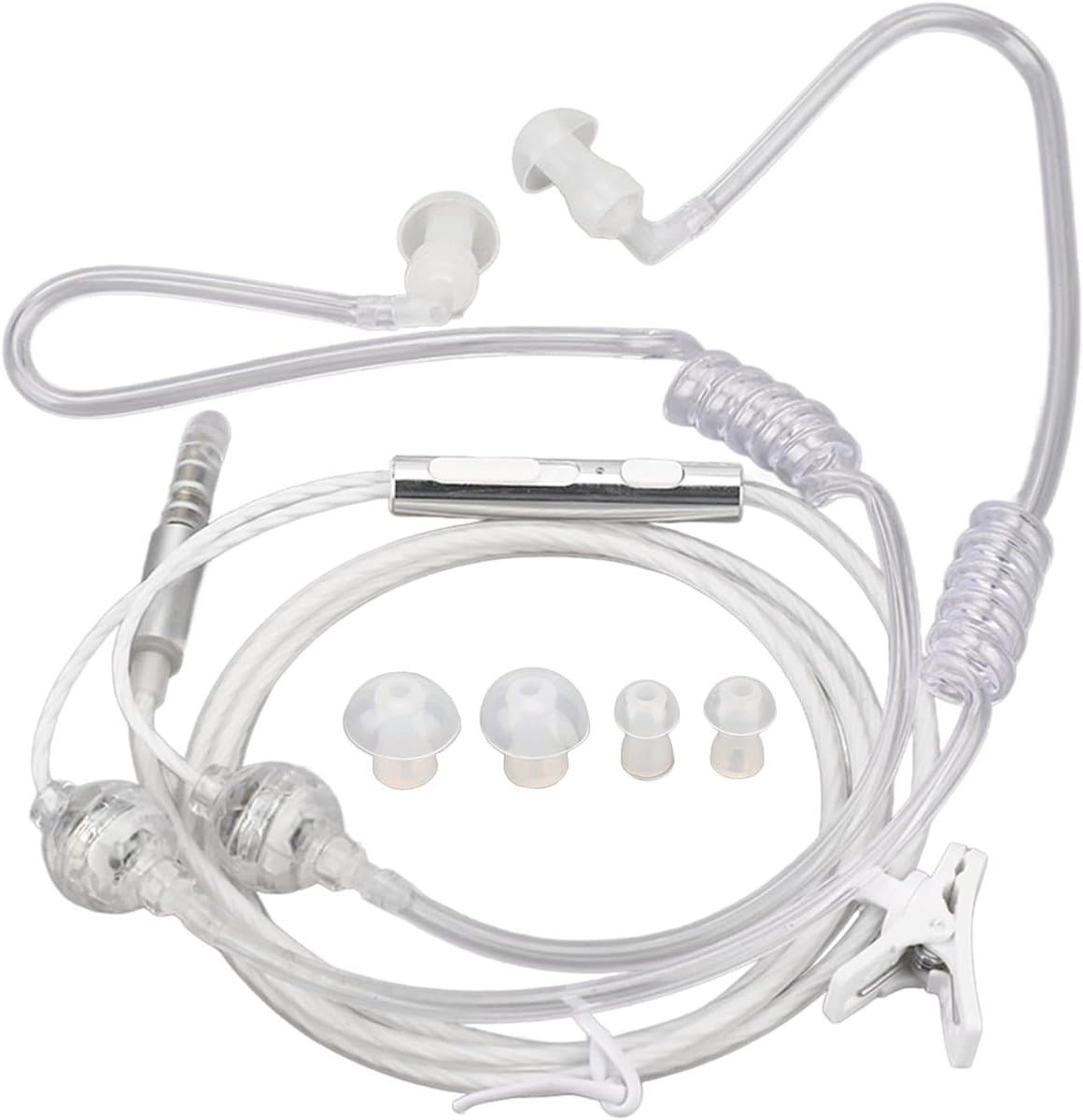 Ergonomische Air Tube Oordopjes met Geluidsisolatie, Draadloze Binaurale Headset voor Comfortabel Luisteren en Stralingsreductie