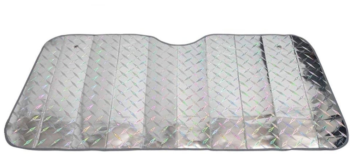 Dailygoods- Zonnescherm XL - Opvouwbaar - UV-bescherming - Warmte reflecterend - 2 Zuignappen - Perfecte pasvorm 130x70 cm - Raamzonnescherm
