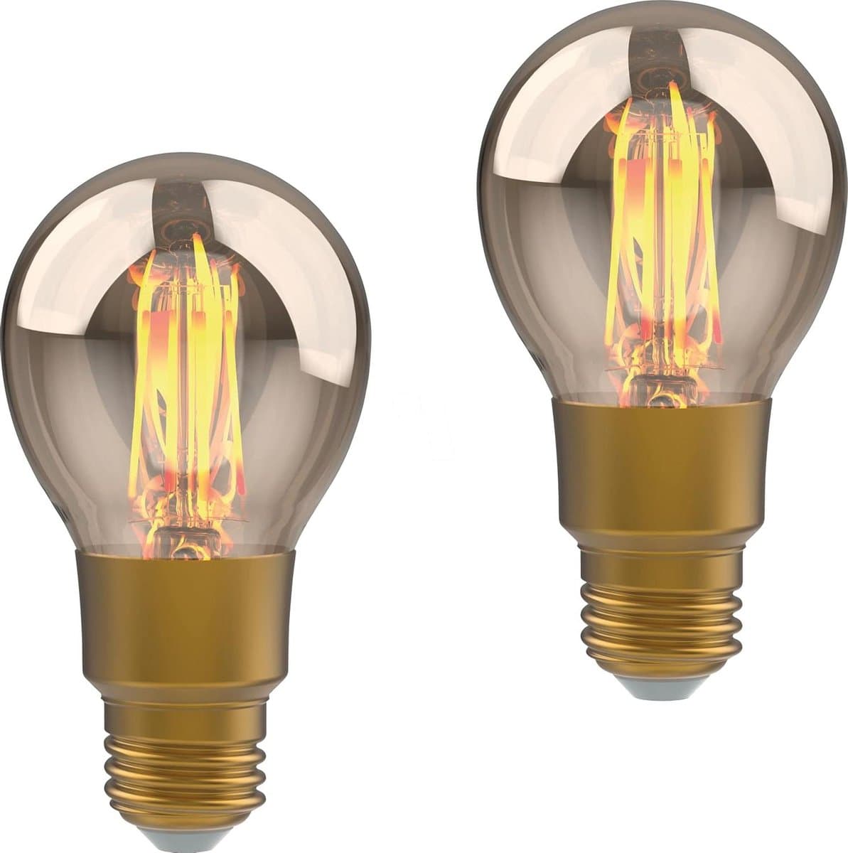 Slimme LED Lamp - E27 Fitting - Verlichting Bediening - WiFi Connectiviteit - 2 Stuks - Wit
