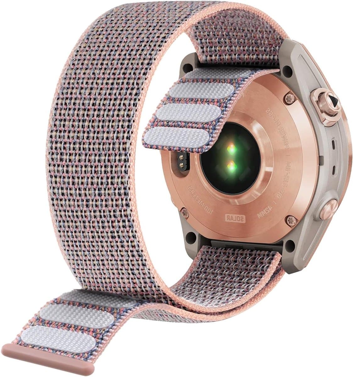 Nylon Horlogeband met Haak-en-lus Sluiting voor Garmin Fenix 7S, 6S en Instinct 2S - 20mm Lichtgewicht en Sneldrogend Sportarmband voor Activiteiten