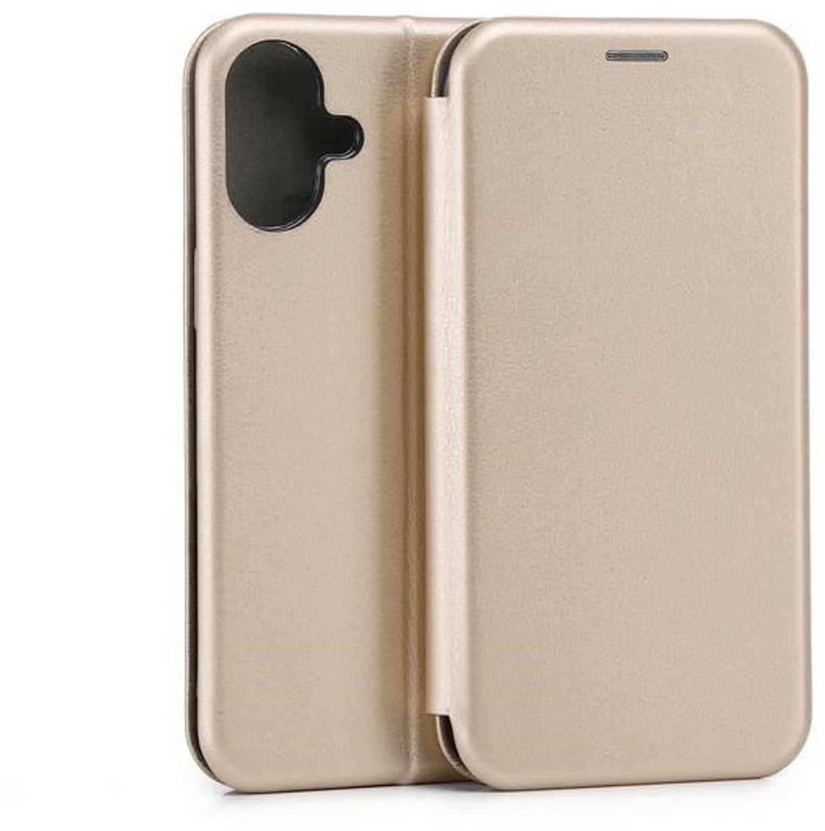 Beline Book Magnetisch iPhone 16 Plus 6,7" hoesje goud/goud
