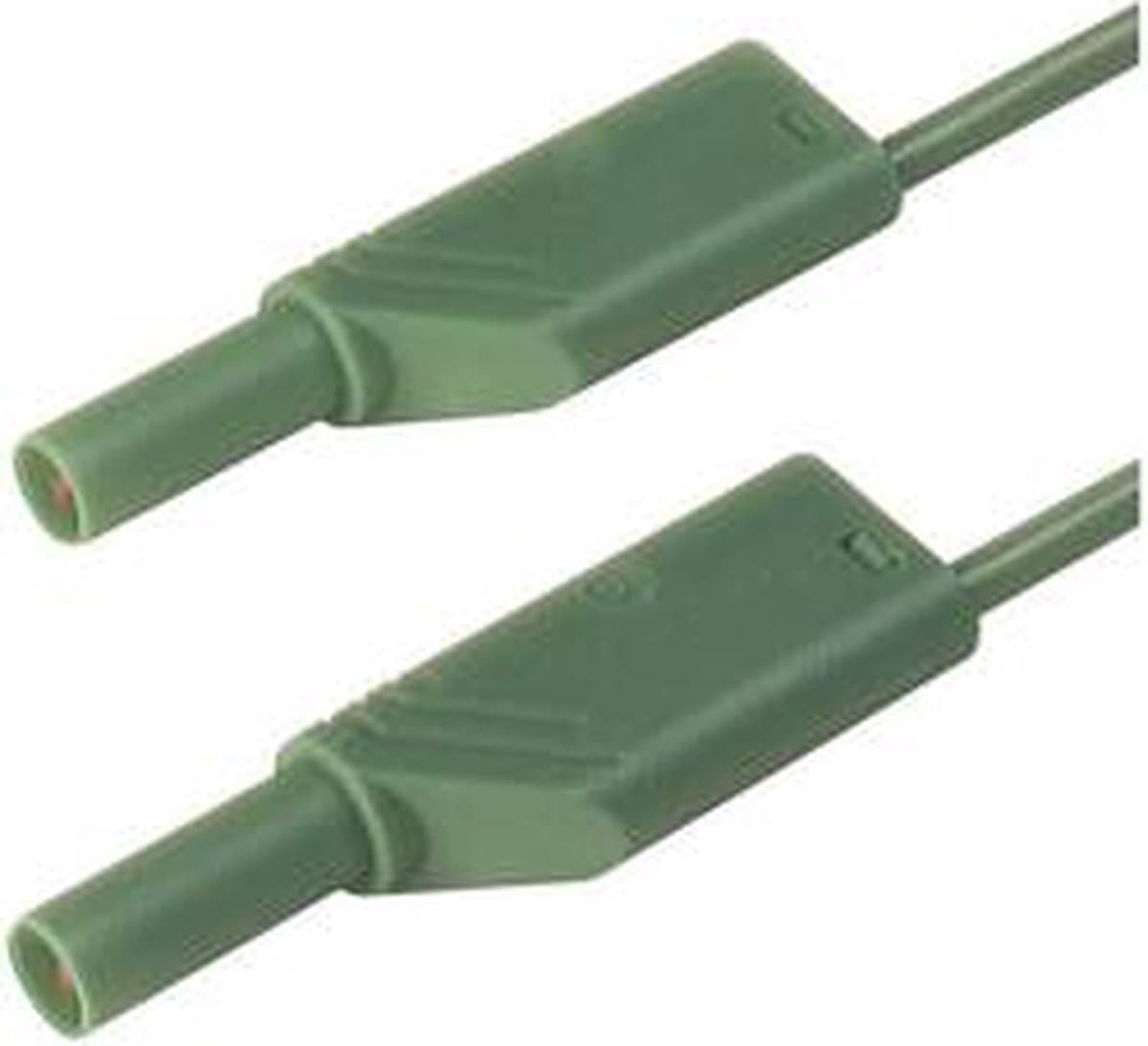 SKS Hirschmann MLS WS 100/2,5 gn Veiligheidsmeetsnoer Banaanstekker 4 mm Banaanstekker 4 mm 1.00 m Groen 1 stuk(s)