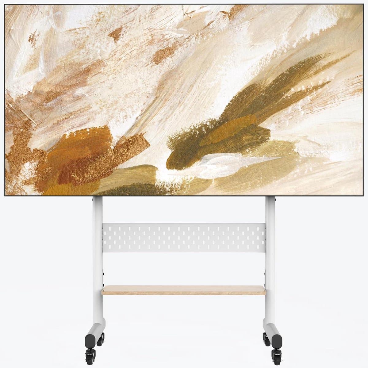 Roll-Up TV Stand with Wheels - Height Adjustable for 40-85 Inch TV - Max 60 kg - VESA 600 x 400 mm