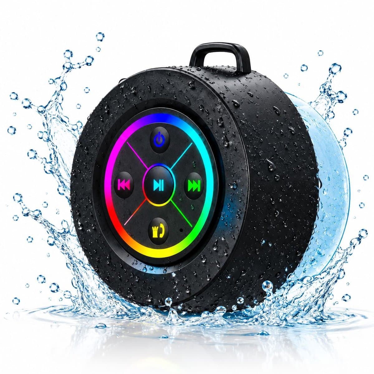 VHV - Draagbare Bluetooth Speaker - Douche Speaker - Met Haak - Afneembare Zuignap - 360° Sound - IPX7 Waterdicht