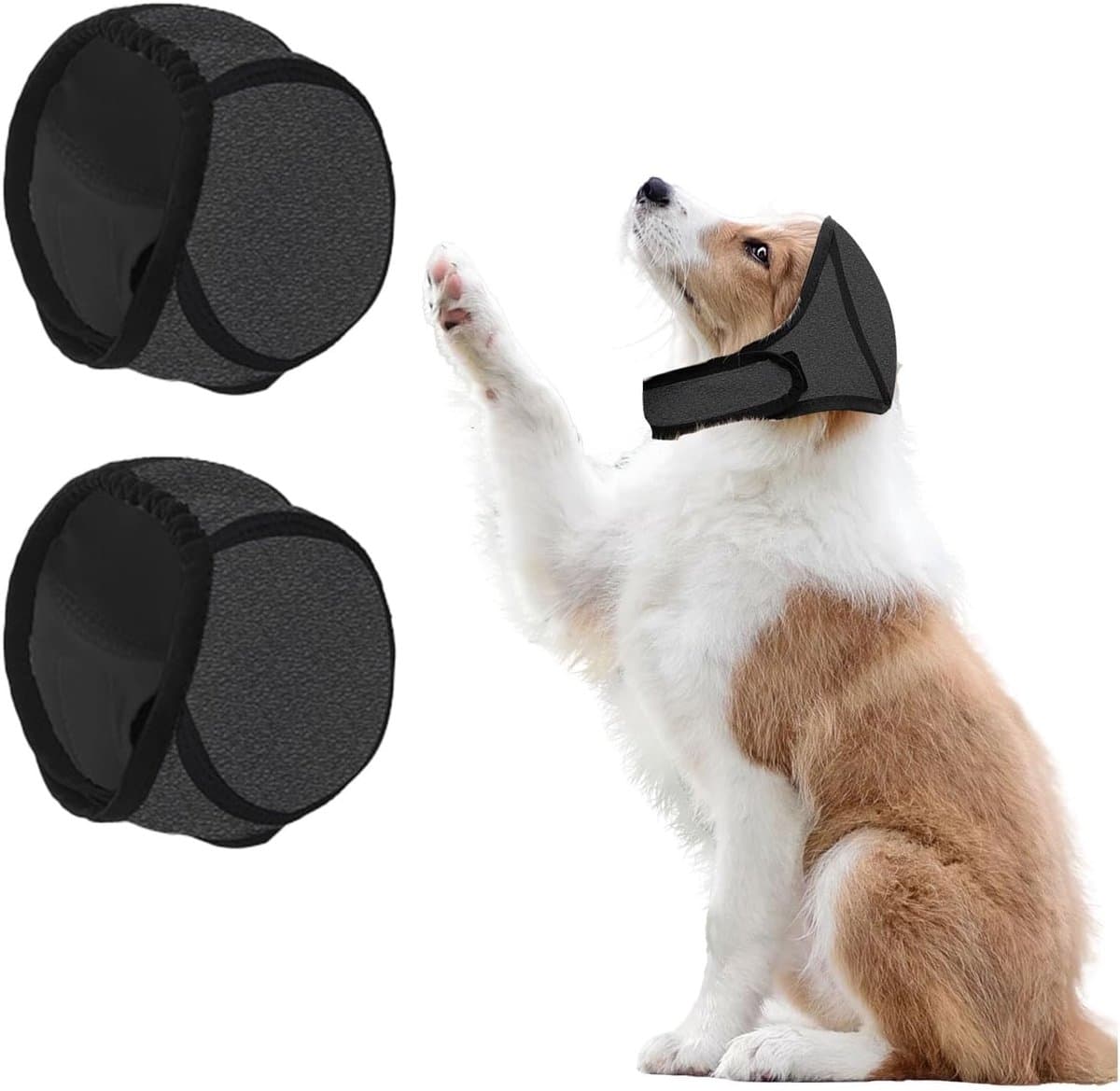 2 stuks verstelbare oorbeschermers voor honden, comfortabele oorbeschermers voor honden, geluidsbescherming, hondenoorbeschermers voor angstverlichting, zwemmen, verzorging (M)