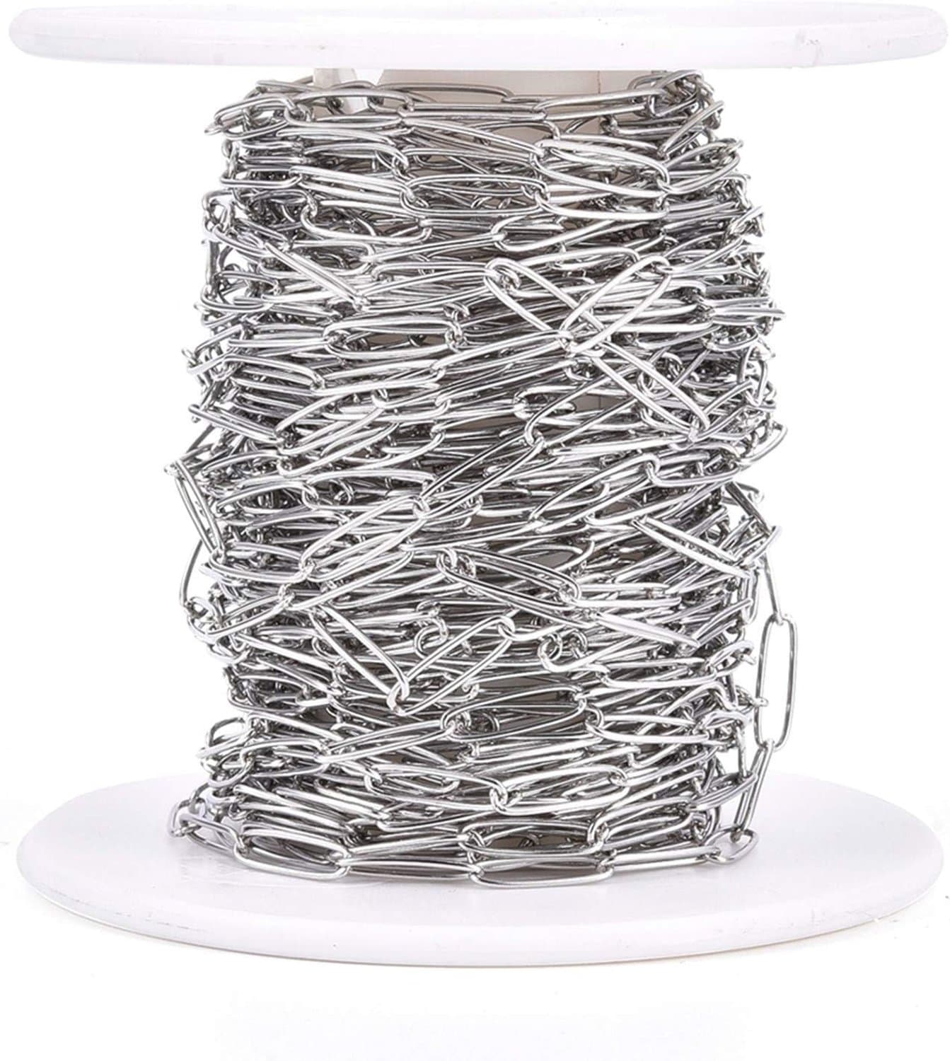 Dailygoods- Paperclip Ketting 10 Meter - 304 Roestvrij Staal - Sieraden Ketting Dames - Armband Maken - Spool 61x65mm - Sterk en Economisch - Sieraden