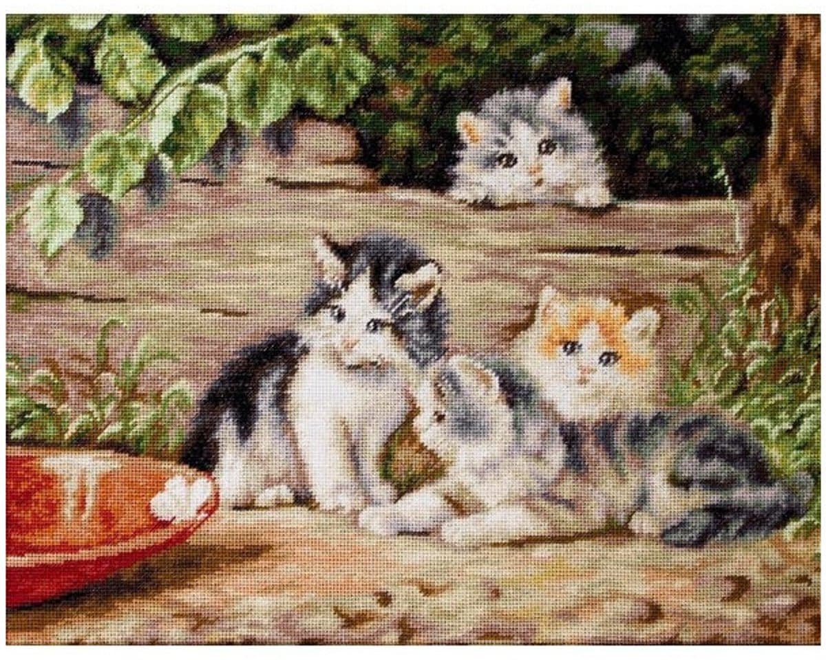 Borduurpakket De katten om te borduren van Luca-s b556