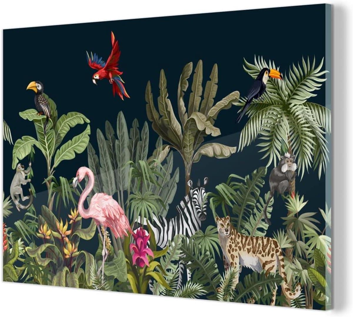 Glasschilderij - Acrylglas print Wanddecoratie - Woonkamer Decoreren - Extreem scherpe afdruk - 90x60 cm - Multi
