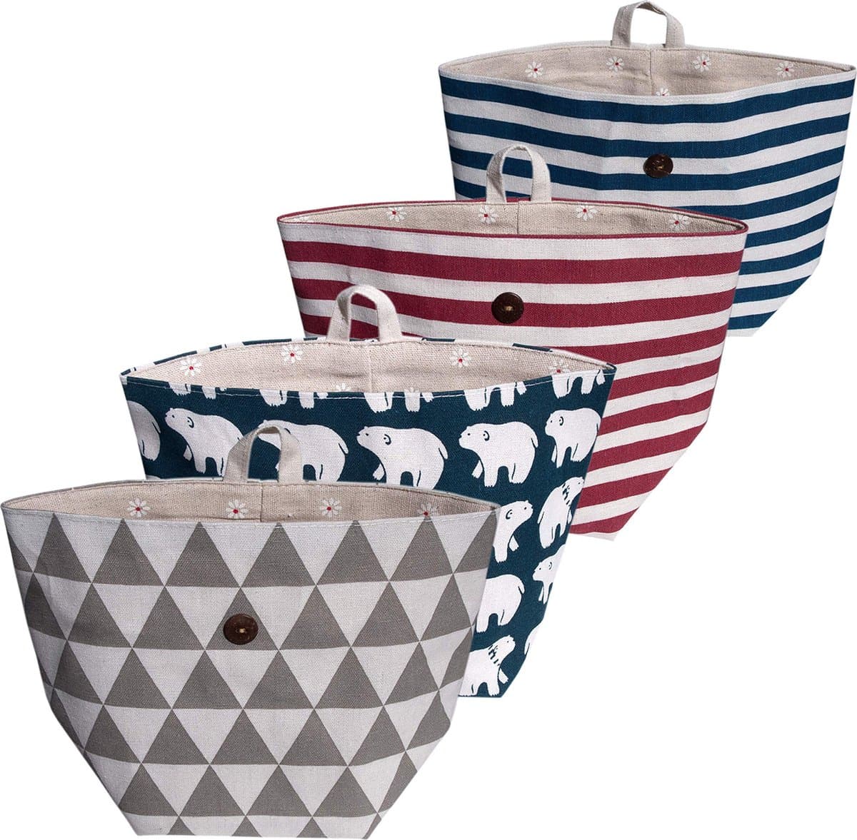 La'Moussawi ® Veelzijdige Hangende Opbergmanden Set van 4 voor Thuisorganisatie en Decoratie
