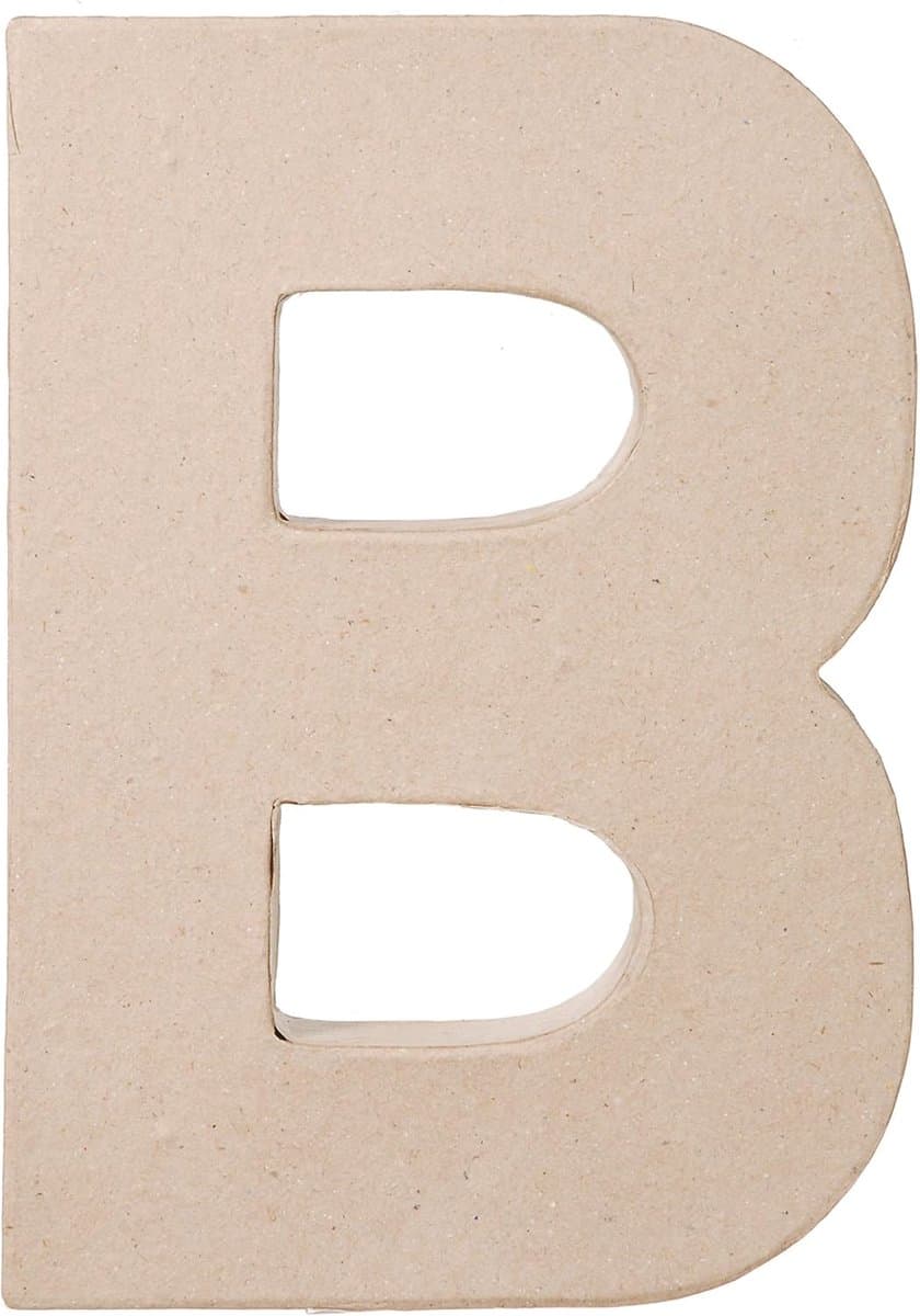 Papier-maché Letter - Knutsel Letter - Decoratie Maken - Stevig Karton - 20x12 cm - Goud