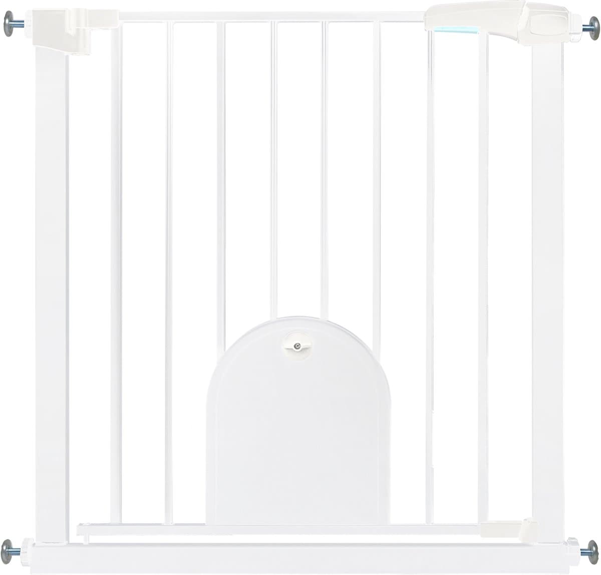 ACXIN Deurbeveiligingshek - 75‑85cm - Wit Zonder Boren - Metalen - Automatische Sluiting