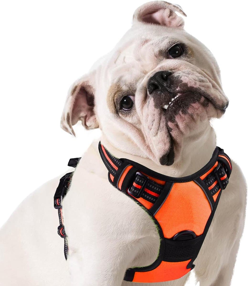 No Pull Hondentuig voor Middelgrote Honden, Verstelbaar en Ademend Harnas met Reflecterende Strepen