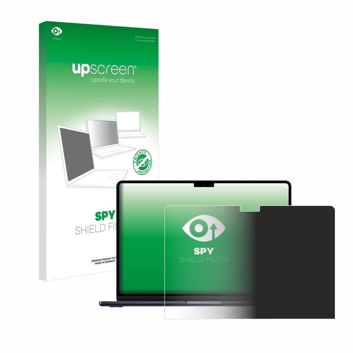 upscreen - privacyscherm voor Apple MacBook Air 13" M3 2024 / M2 2022 - privacy filter screenfilter Blauwlichtfilter