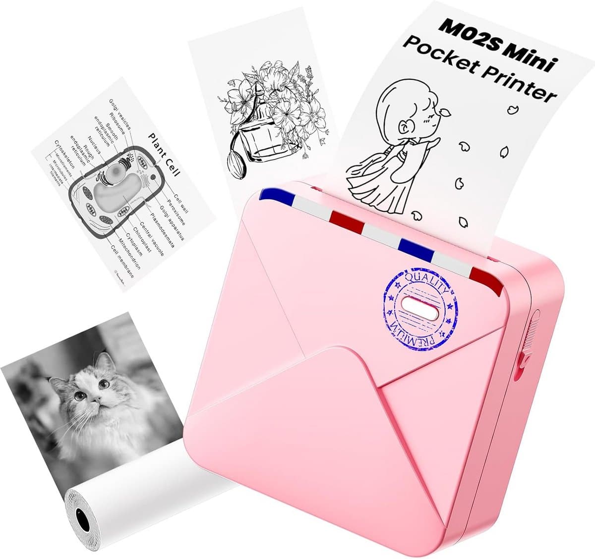 Draadloze Thermische Printer voor Stickers, Labels en Foto's - Compacte Mini Bluetooth Labelprinter voor Smartphone