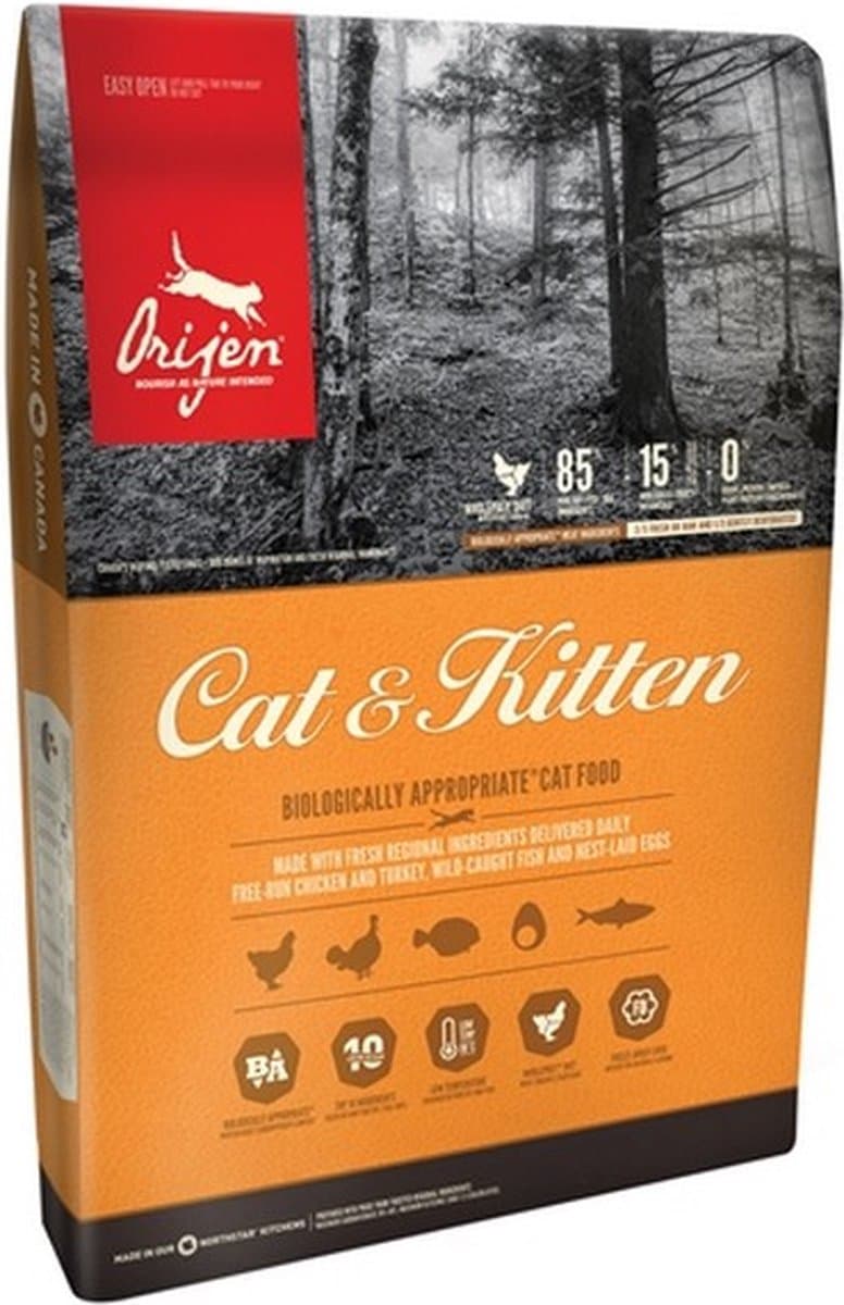 Orijen Whole Prey Cat & Kitten - Kip & Kalkoen - Kattenvoer - 1.8 kg
