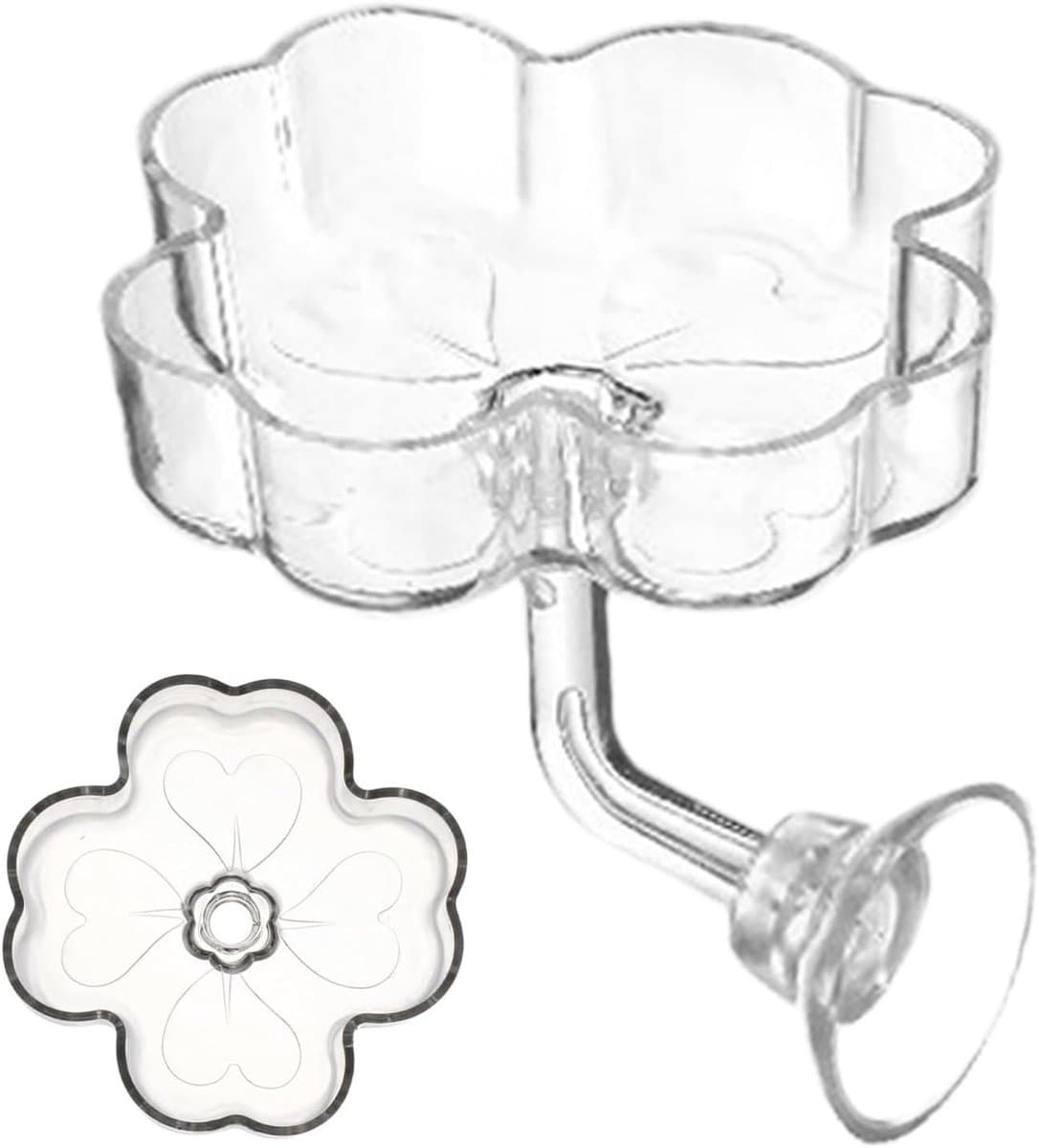 Visvoederbakje Aquarium - Voerbakje Garnalen - Voer Aquarium Dieren - Anti-verstrooiingssysteem - 6 x 6 x 4 cm - Transparant