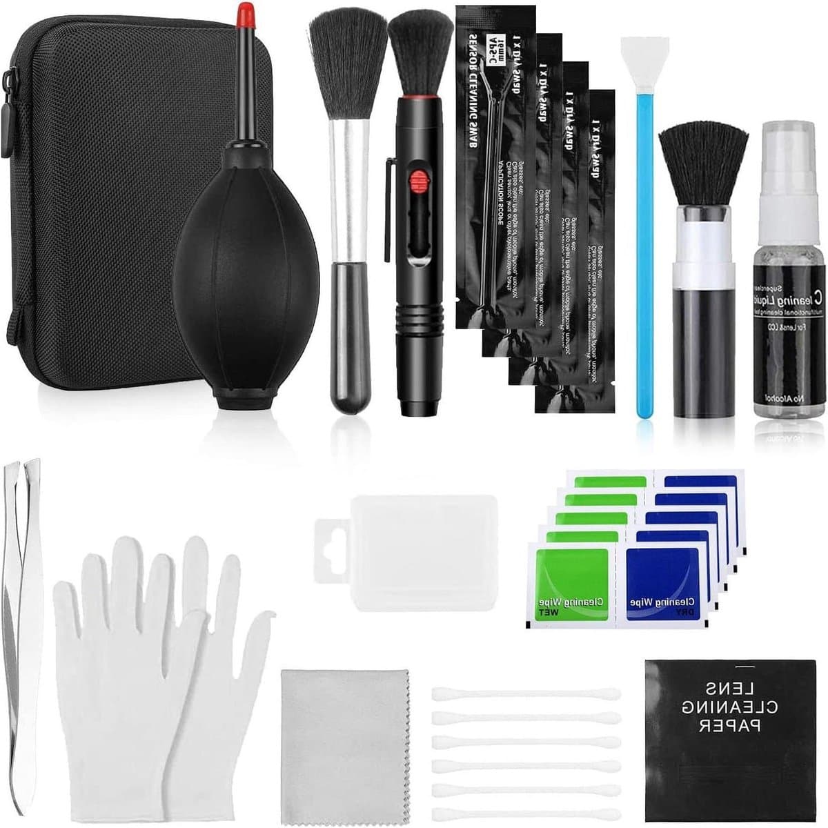 Camera Reinigingsset - Lens Onderhoud - Apparatuur Schoonhouden - 14 Delige Kit - Complete Set - Niet gespecificeerd