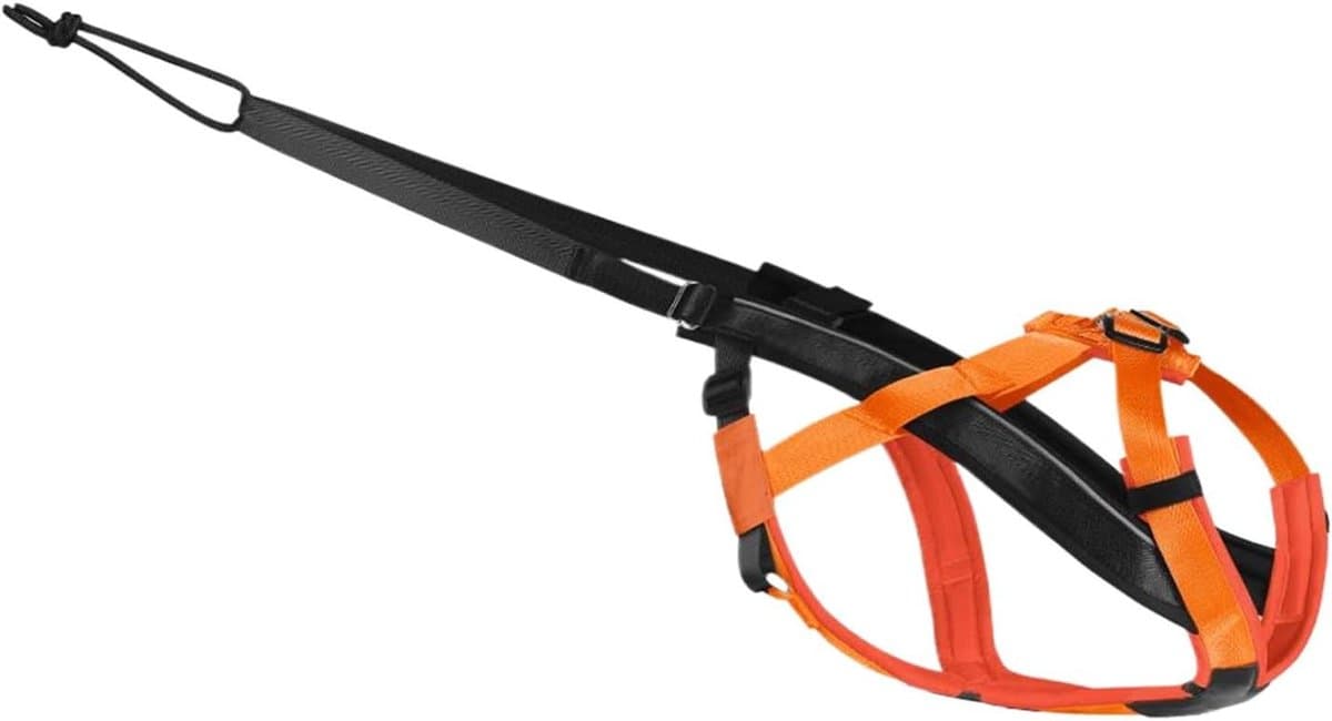 Hondentuig - Harnas Hond - Slee Trekken - Optimale Drukverlichting - 40-55cm Nek - Oranje