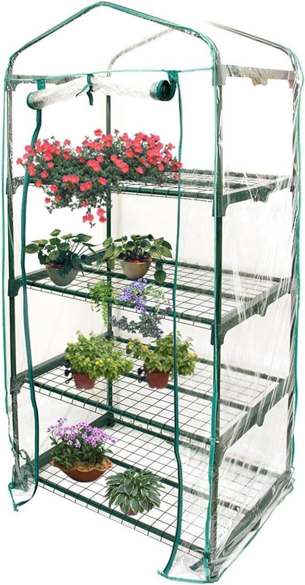 Kleine Kas - Binnenkas Broeikas - Planten Beschermen - Met Ritssluiting - 3 of 4 Lagen - Transparant
