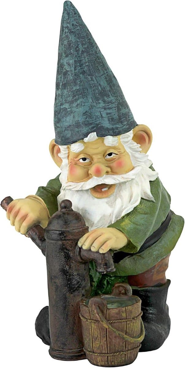 Design Toscano water pump cap garden dwarf