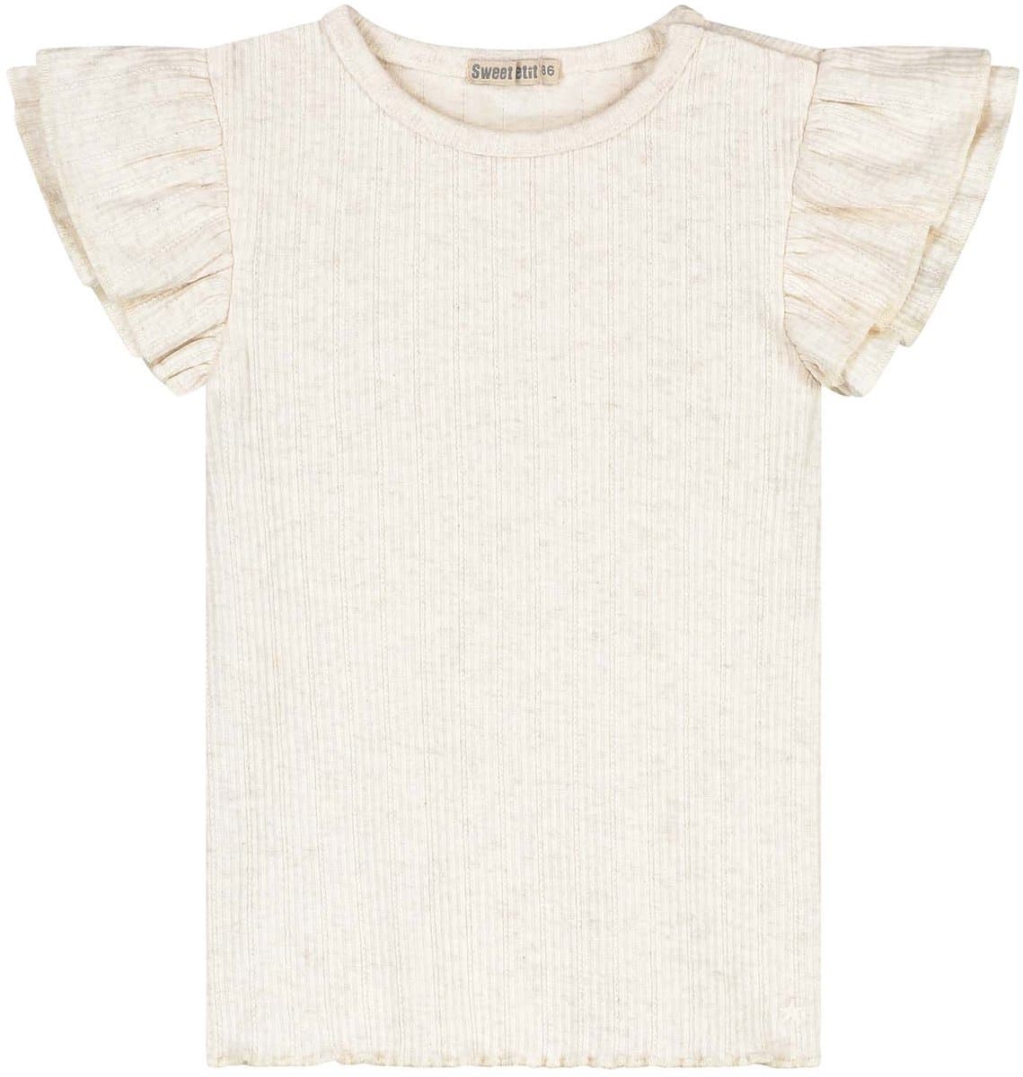 Sweet Petit peuter T-shirt Meave - Meisjes - Ecru - Maat 86