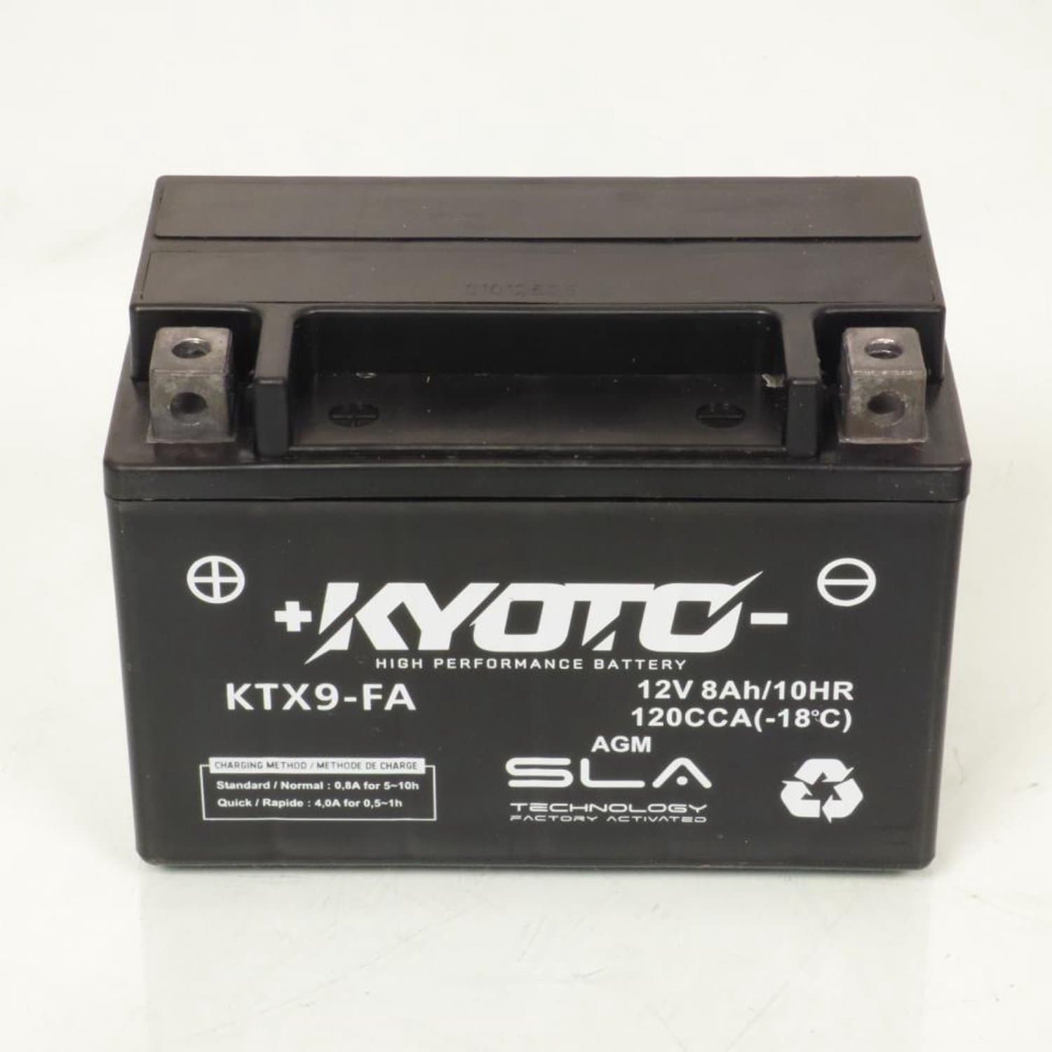 batterie sla kyoto voor moto benelli 500 trk 502 x 2018 à 2019 ytx9-bs sla / 12v 8ah neuf