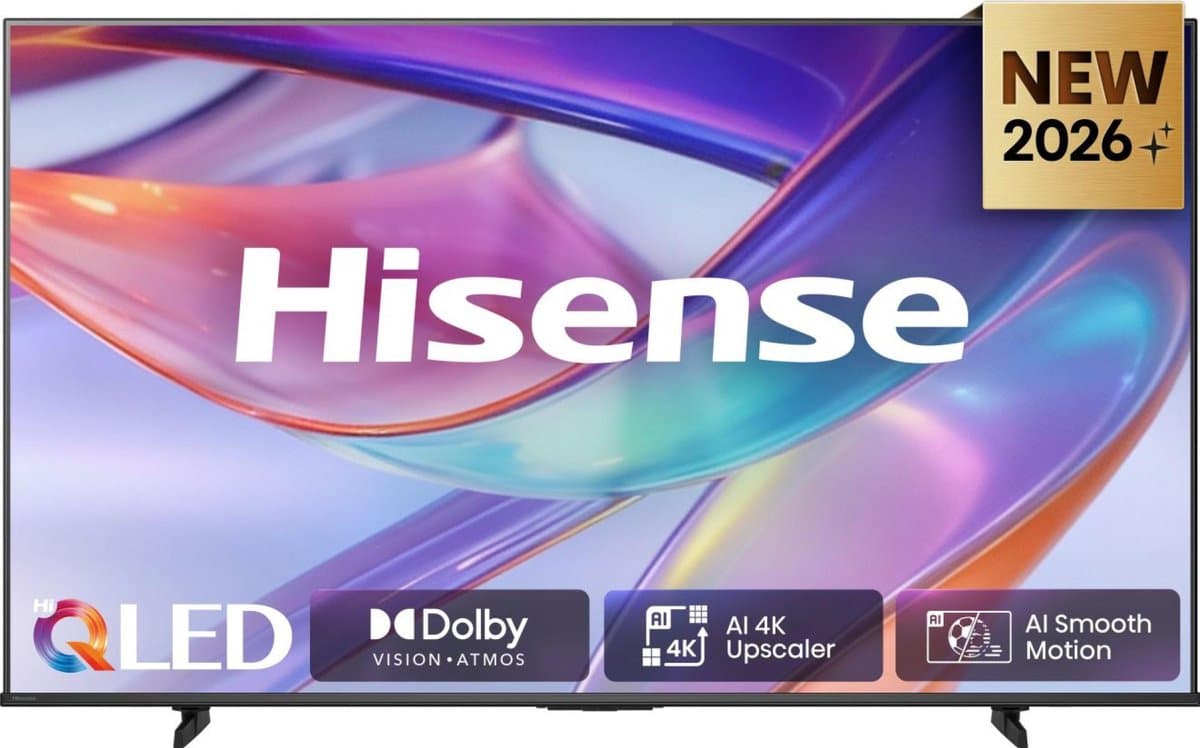 Hisense 55E7S SmartTV - 55 inch - 4K Hi-QLED - 2026 - Hi-QLED Colour - Dolby Vision Atmos - AI 4K Upscaler - AI Smooth Motion - Game Mode Plus - Filmmaker Mode