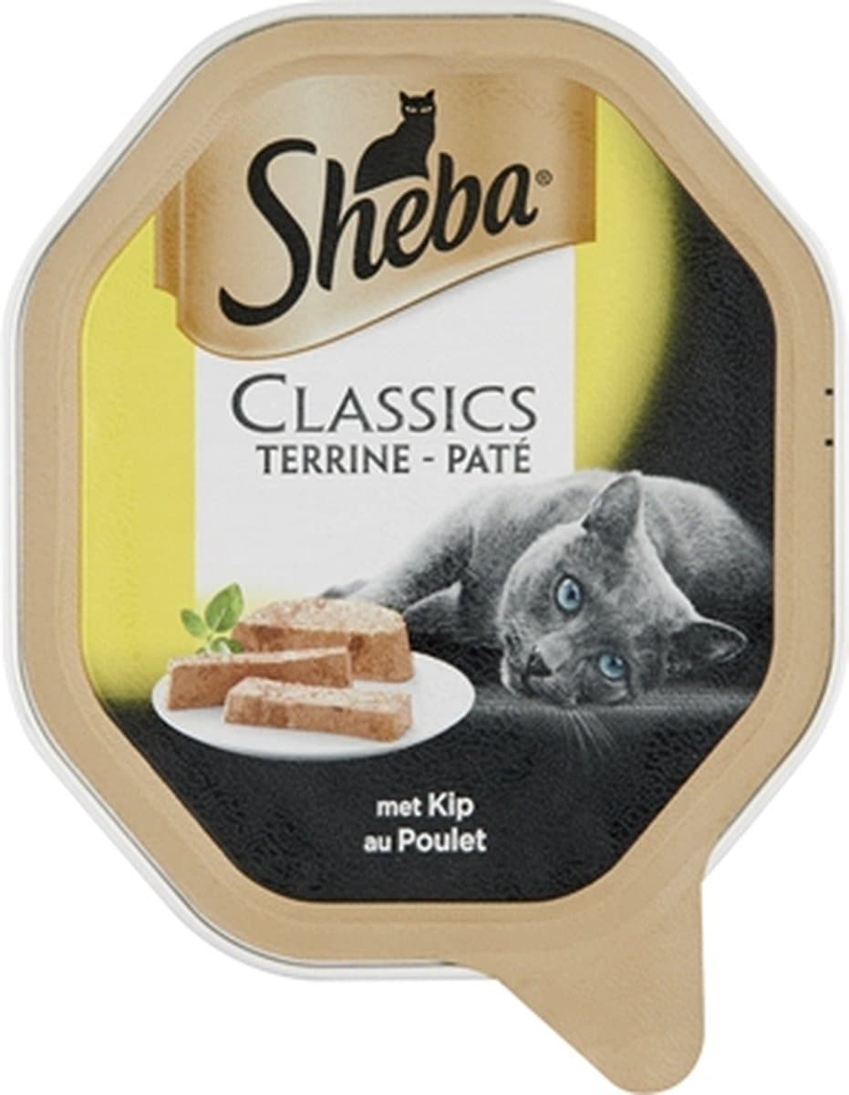 Sheba Classic Paté Katten Natvoer - Kip - 22 x 85 gram