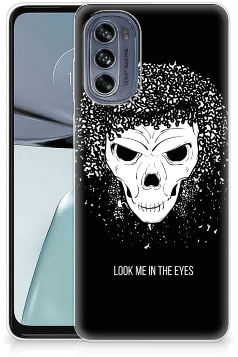 Back Cover voor Silicone Back Case Motorola Moto G62 5G Skull Hair