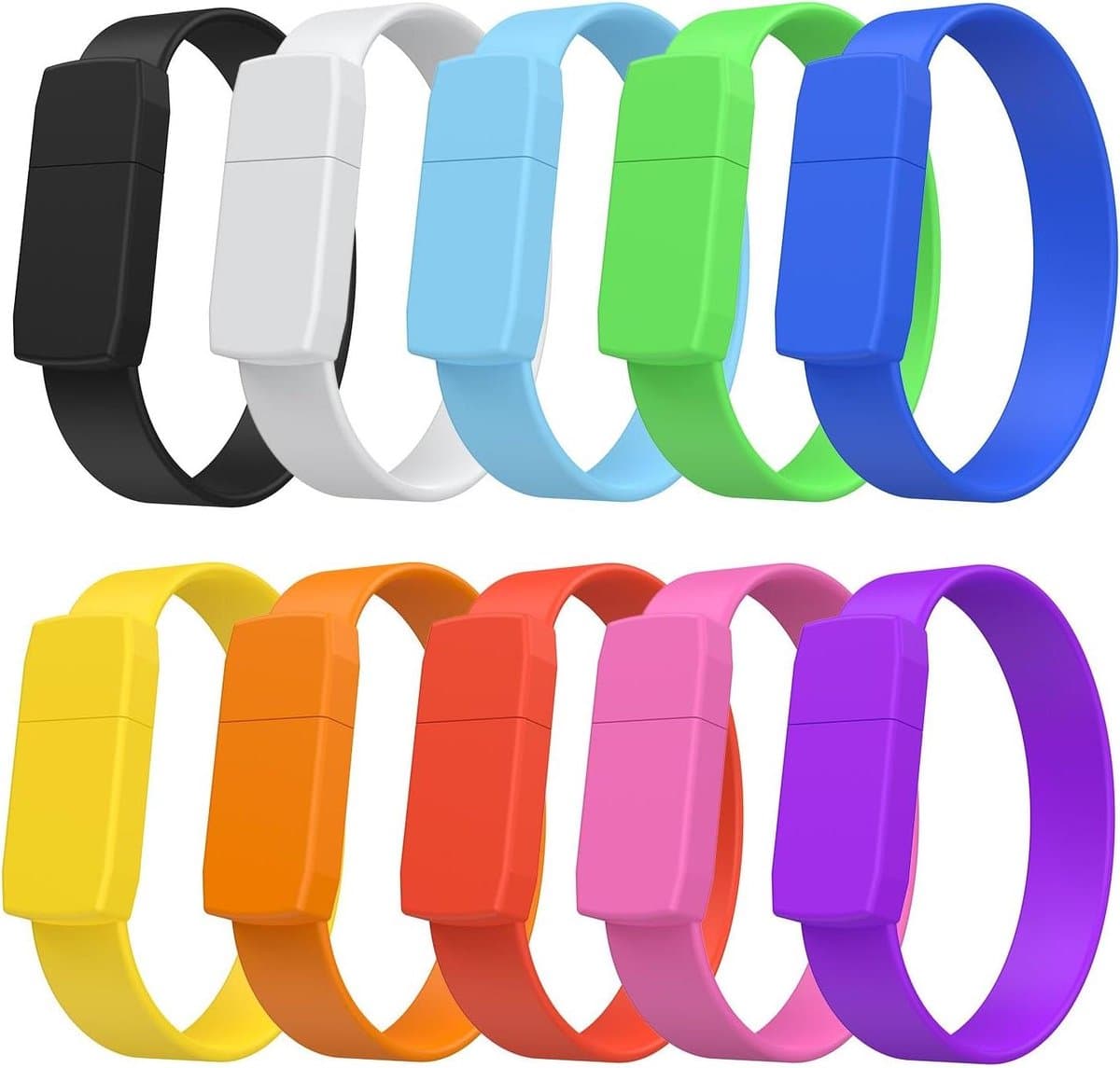 USB Stick Armband - Geheugenstick Pendrive - Bestanden Opslaan - Kleurcodering - 2GB - Multicolor
