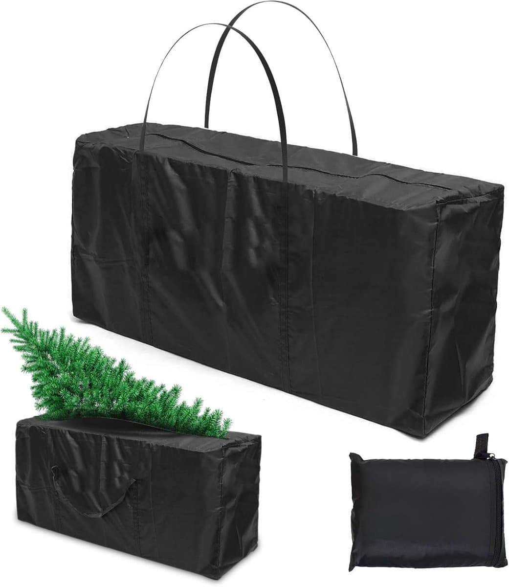 SnelShoppen - Tuin Kussen Opslagzak 173x76x51cm Waterdichte 210D Oxford Beschermhoes voor Tuinmeubelen, Kerstboom, Camping, Grote Inhoud, Inclusief Dr