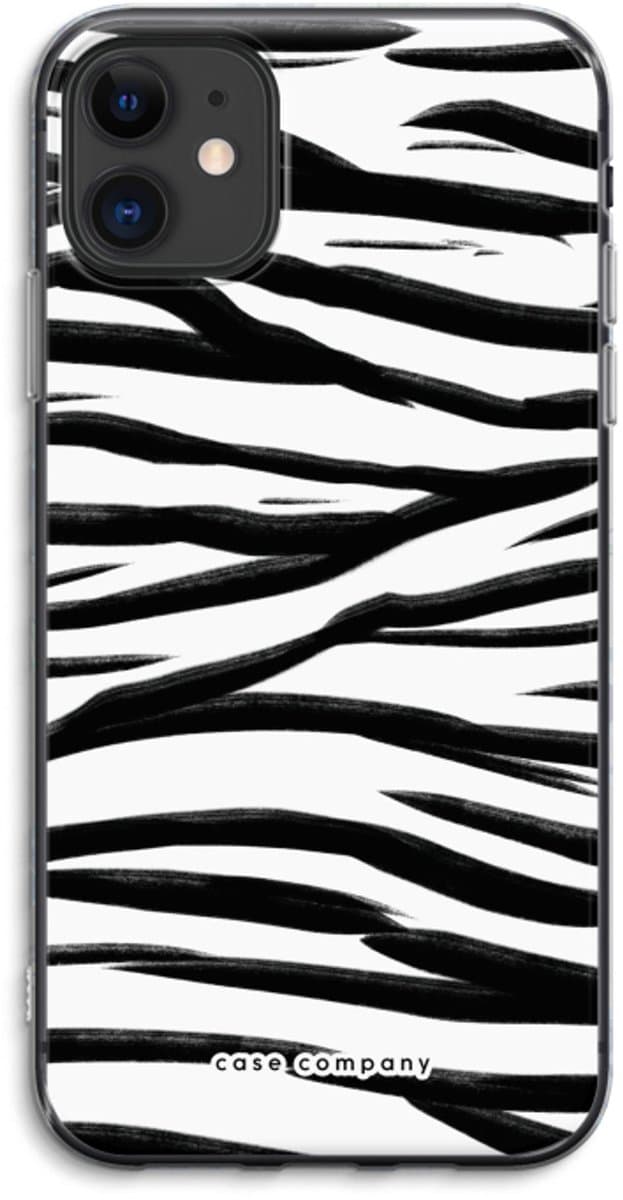 Case Company® - Hoesje geschikt voor iPhone 11 hoesje - Zebra pattern - Soft Cover Telefoonhoesje - Bescherming aan alle Kanten en Schermrand