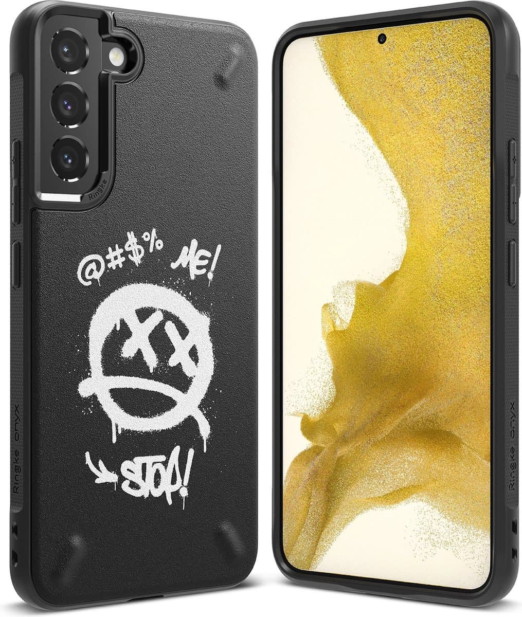 Ringke - Onyx - Design duurzame case cover voor Samsung Galaxy S22+ - (S22 - Plus) - zwart - (Graffiti) - ()