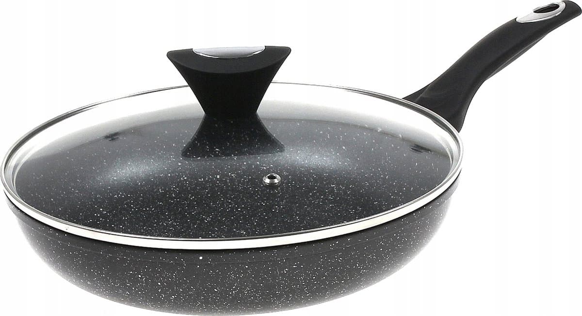 Keramische Hapjespan 24 cm met Deksel – Gezond en Gemakkelijk Koken zonder Aanbakken!