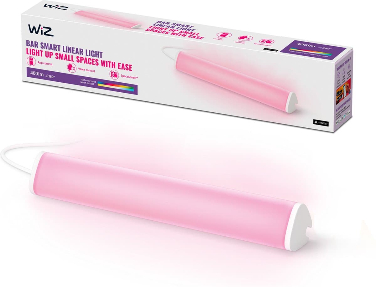 WiZ Linear lichtbalk - Gekleurd en Wit licht
