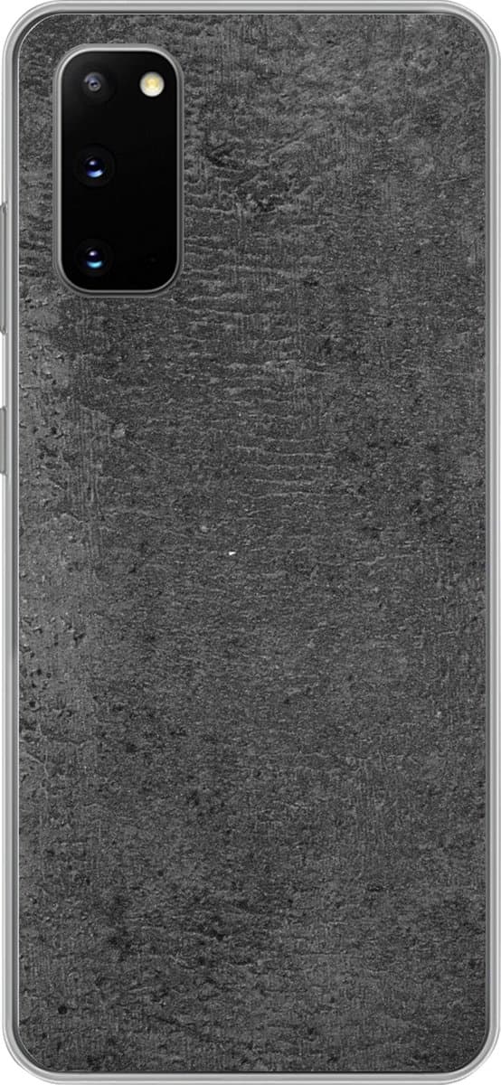 Telefoonhoesje Geschikt voor Samsung Galaxy S20 hoesje - Structuur - Beton print - Grijs - Industrieel - Rustiek - Siliconen Telefoonhoesje Telefoonhoesje