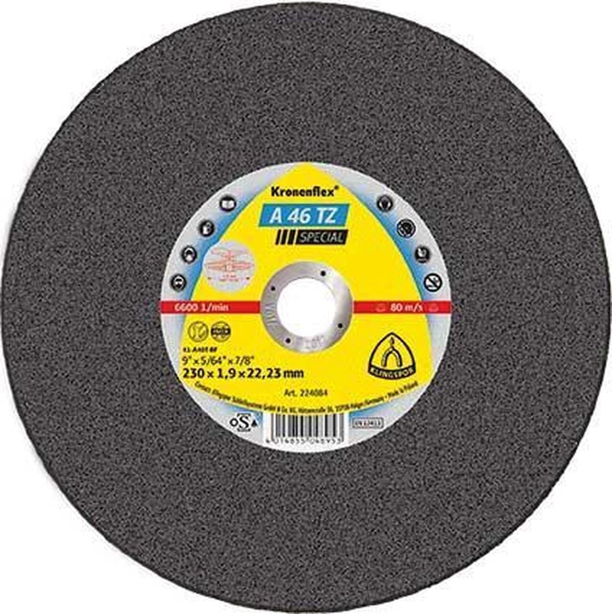 KLINGSPOR doorslijpschijf A 46 TZ Speciaal Ø 125 x 1,6 mm recht -...
