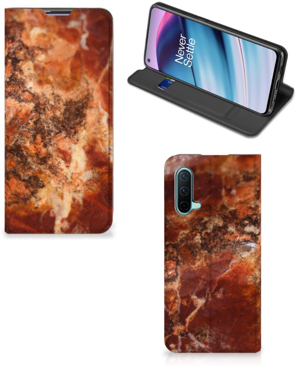 OnePlus Nord CE 5G Standcase Marmer Bruin