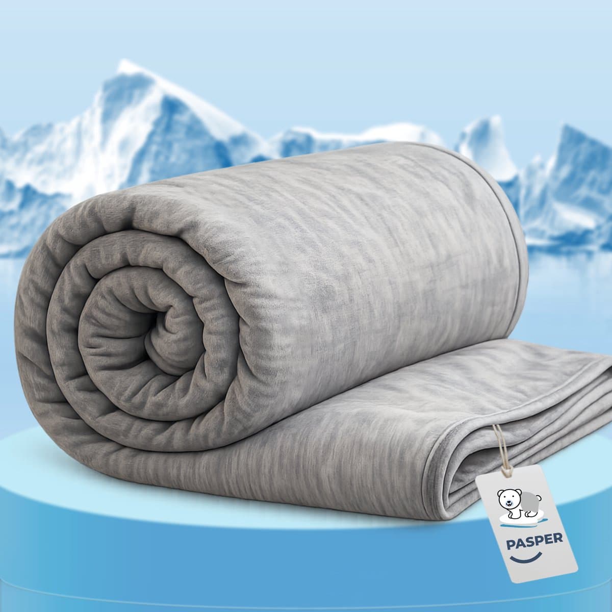 Pasper Koeldeken 150 x 200 cm - verkoelend dekbed - Q-max > 0.43 cooling blanket - dunne zomerdekbed - zelfkoelende deken voor mensen