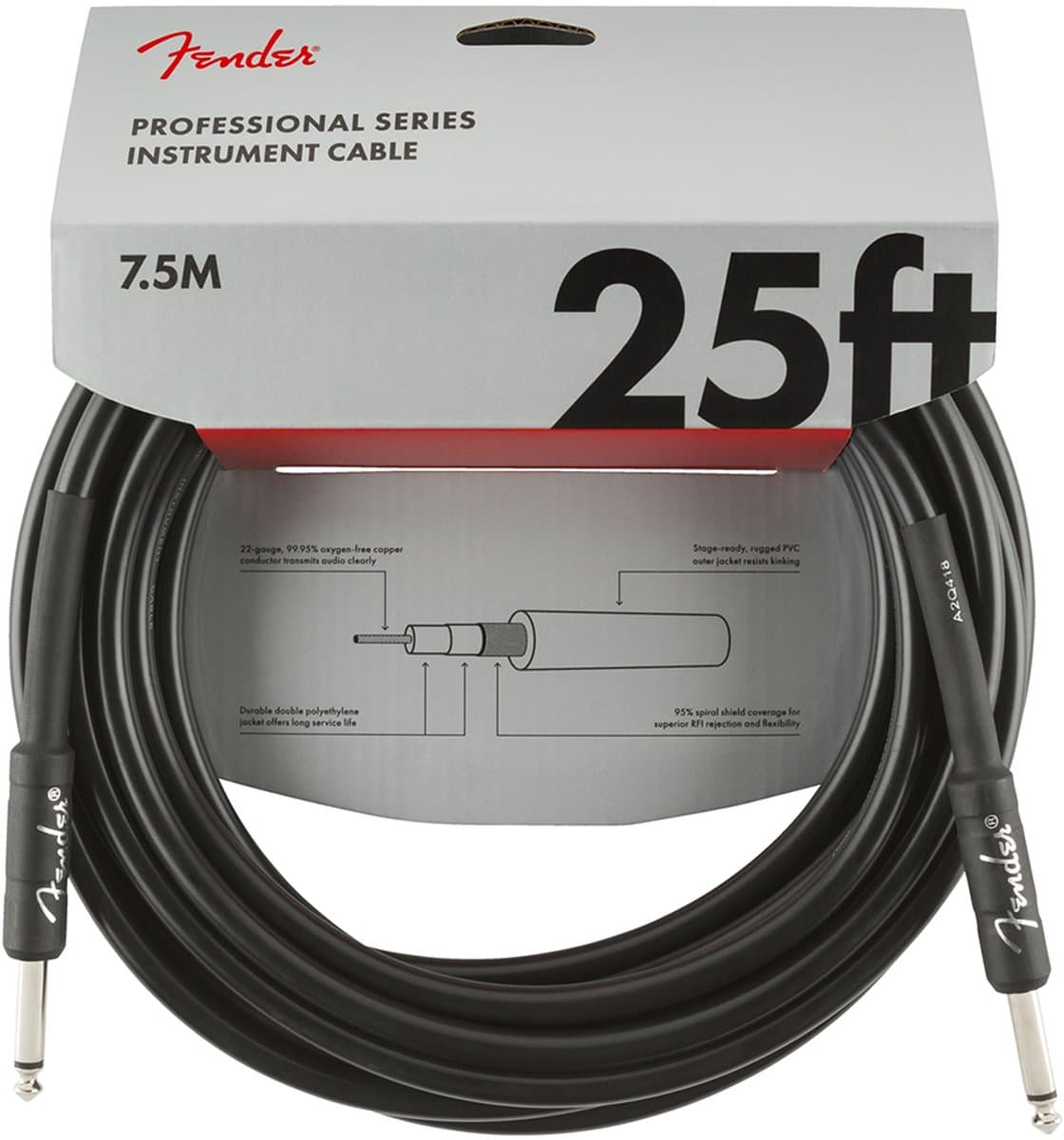instrumentkabel - 990820016 - 25ft zwart