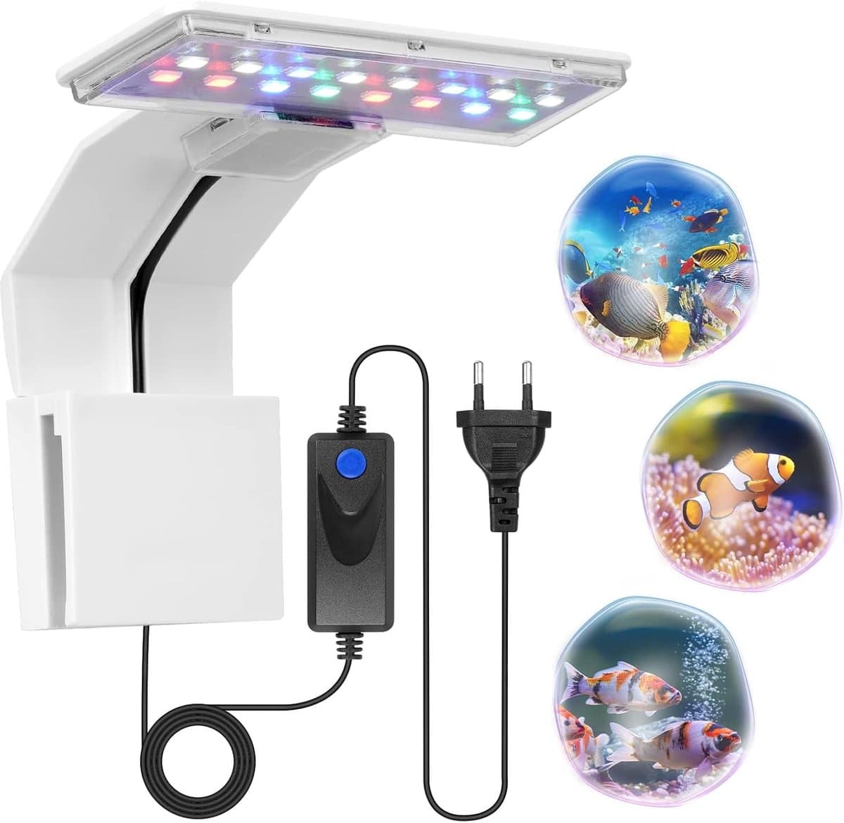 aquarium water plant lamp - three-stage colour changing model - (white European standard)
