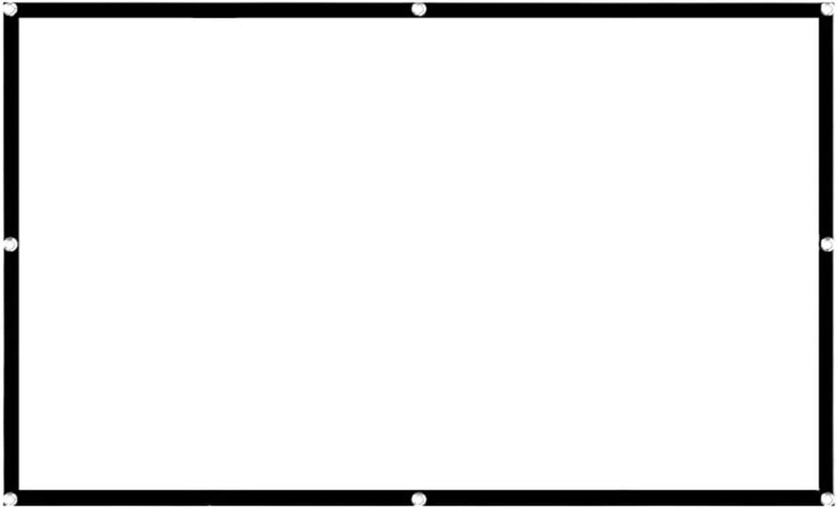 Projectiescherm - Beamerdoek - Filmavond Thuis - Anti-Kreuk Polyester - 100 Inch - Wit