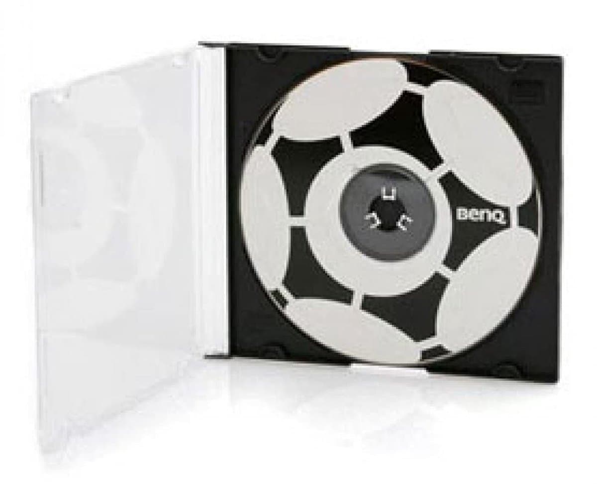 Dailygoods - Dailygoody - Lege CD Case - Slim Case - Ruimte voor 1 CD of DVD - Zwart - Inlegclips inbegrepen - Ideaal voor opslag en bescherming - Geschikt voor mu