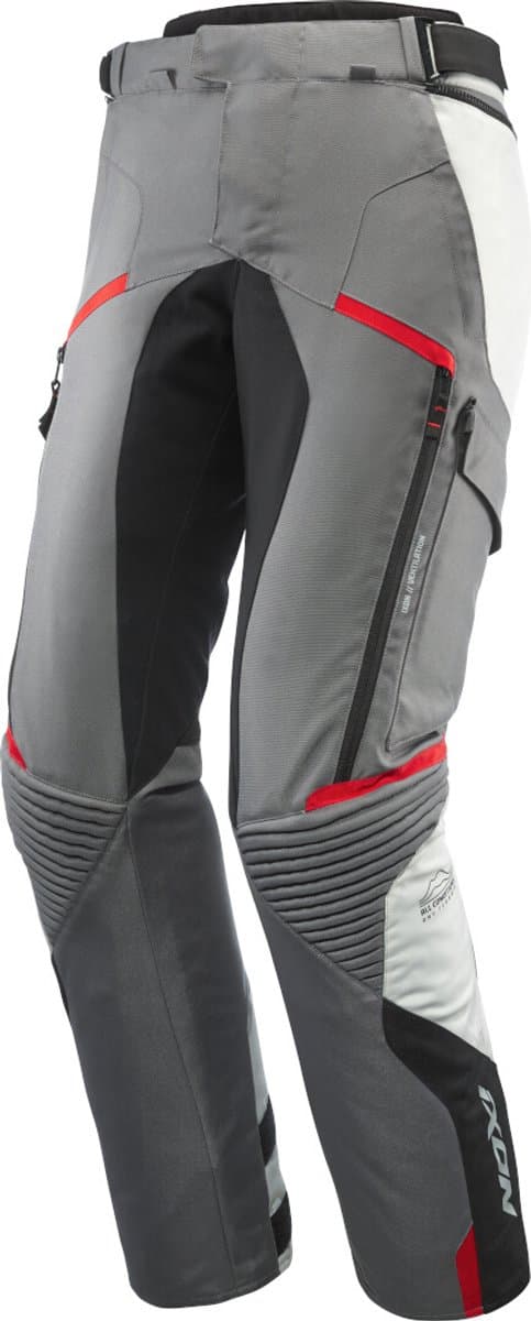 Ixon Midgard PT Grijs Zwart Rood Waterdichte Textiele Motorbroek - Maat 4XL - Broek