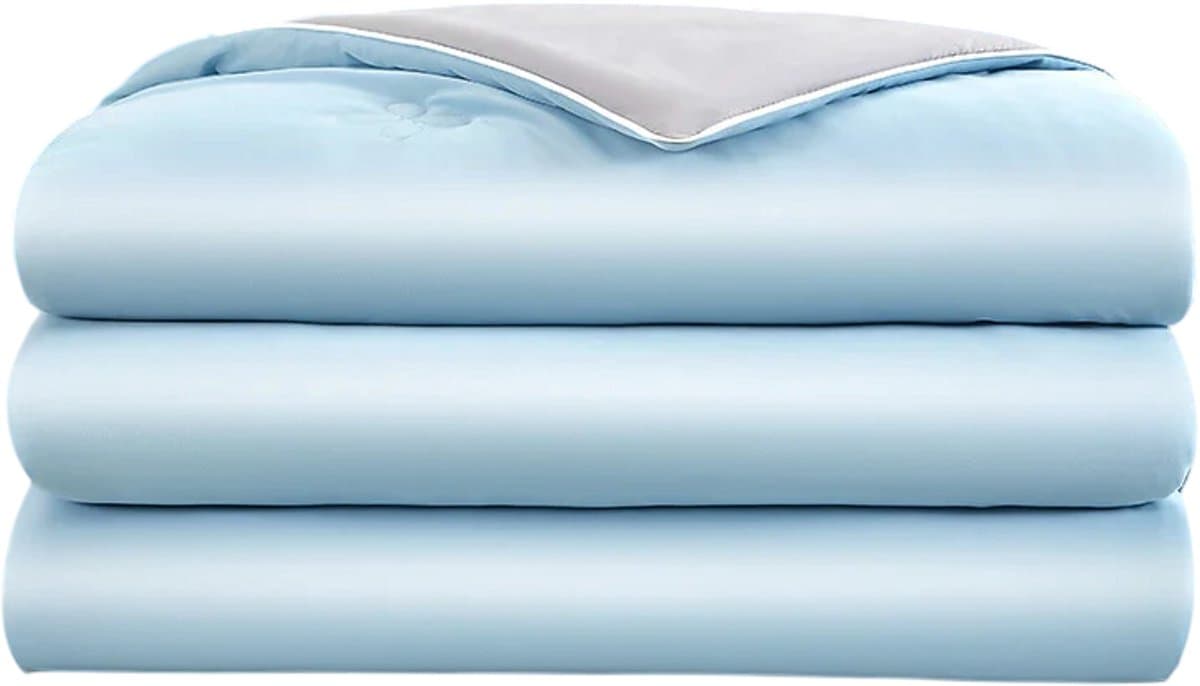 Licht & Ademend Zomerdekbed met Airco Effect – Dunne Color Block Quilt – Wasbaar in de Wasmachine – Koel Zomerdekbed -Zomerdeken voor Comfortabel Slapen – Blauw – 180x200 cm