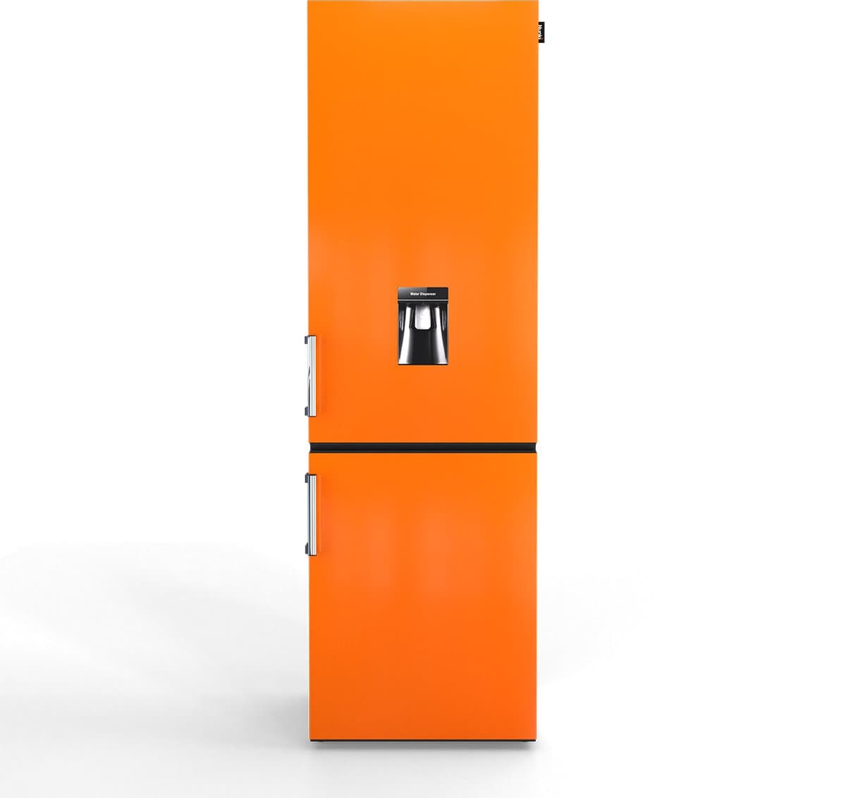 NUNKI LARGEH2O (Gloss Bright Orange Front) Combi Bottom Koelkast, E, 197+71l, Handle, Waterdispenser